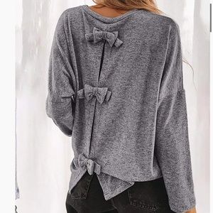 Bowknot Back long sleeve